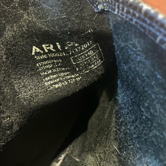 Ariat Sierra Work Boots Sz 11D Black Full-grain Leather ATS Stability System main image 8